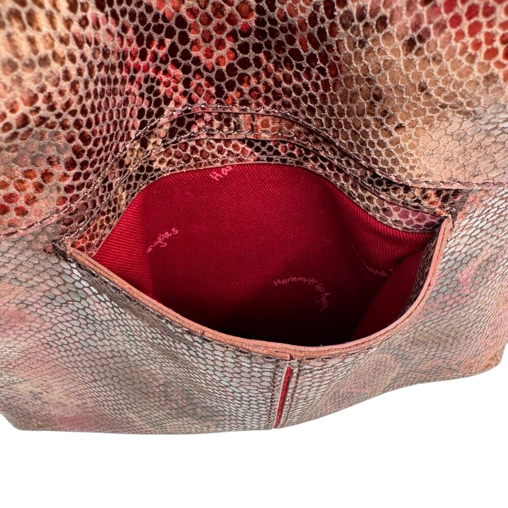 Hammitt Vip Medium Seaglass Python Snake Embossed… - image 8